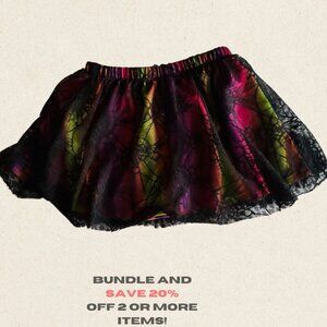 🎃 Adorable Girls Halloween Tutu - Black Lace with Bright Colors, Size 3T, Only